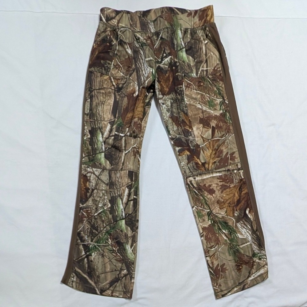Cabela's Outfit Her AGO Realtree Camo Pants XL Brown Green Camouflage Stretch